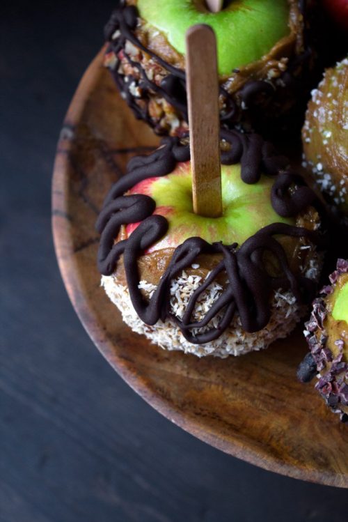 raw-dairy-free-caramel-apples-on-plate